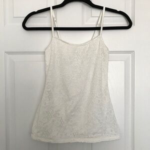 Y2K Streetwear Society SWS Tank Top Floral Cami Blouse S White Adjustable Straps